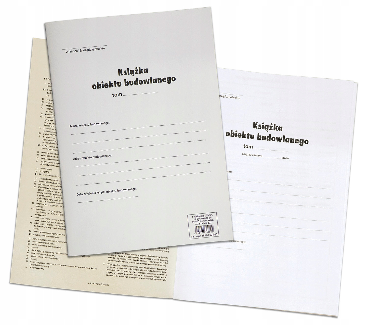 

Książka Obiektu Budowlanego, 34 karty