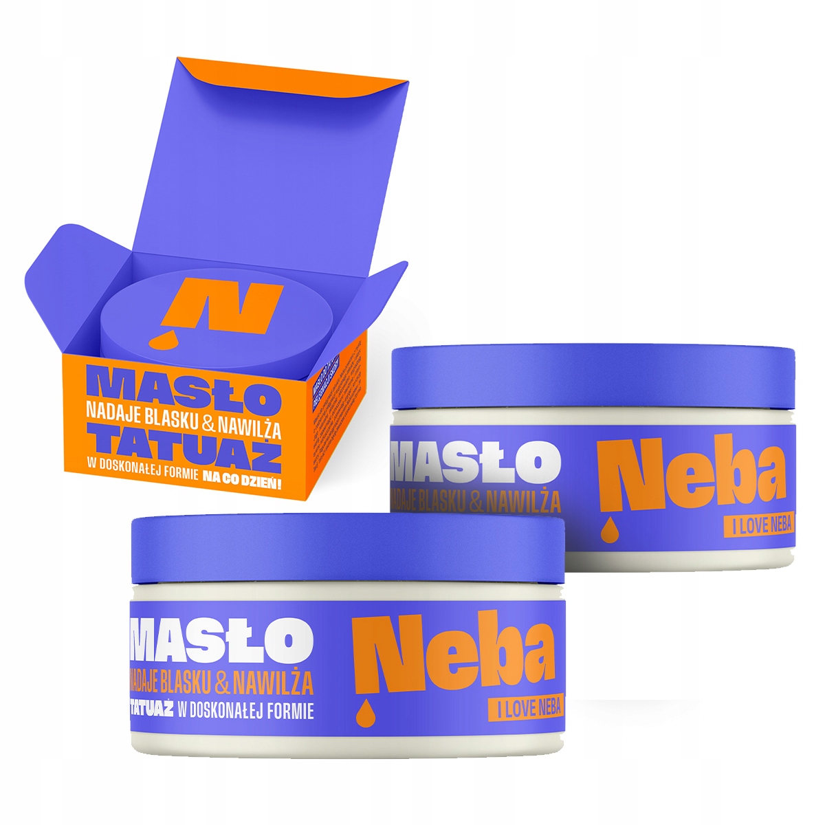 2x Neba Tropikalne Cytrusy Masło I Love Neba do pielęgnacji tatuażu 100ml