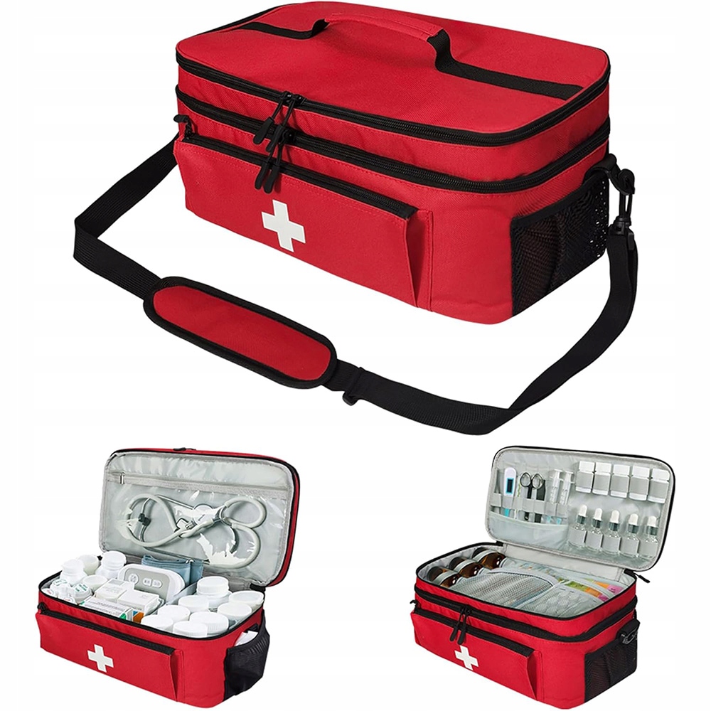 Apteczka podróżna – organizer leków 40 cm dwupoziomowa organizacja