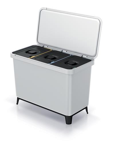 Levně Odpadkový koš Prosperplast Systema 3x10l popelavý