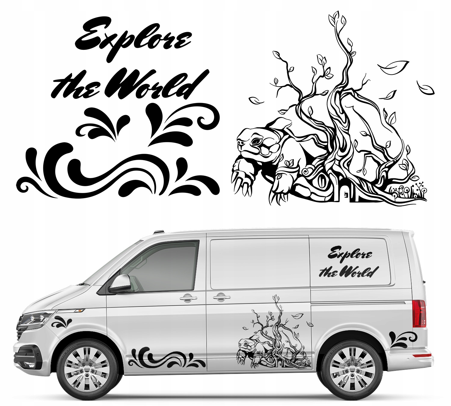 Samolepka na auto Explore The World 196 x 94 cm