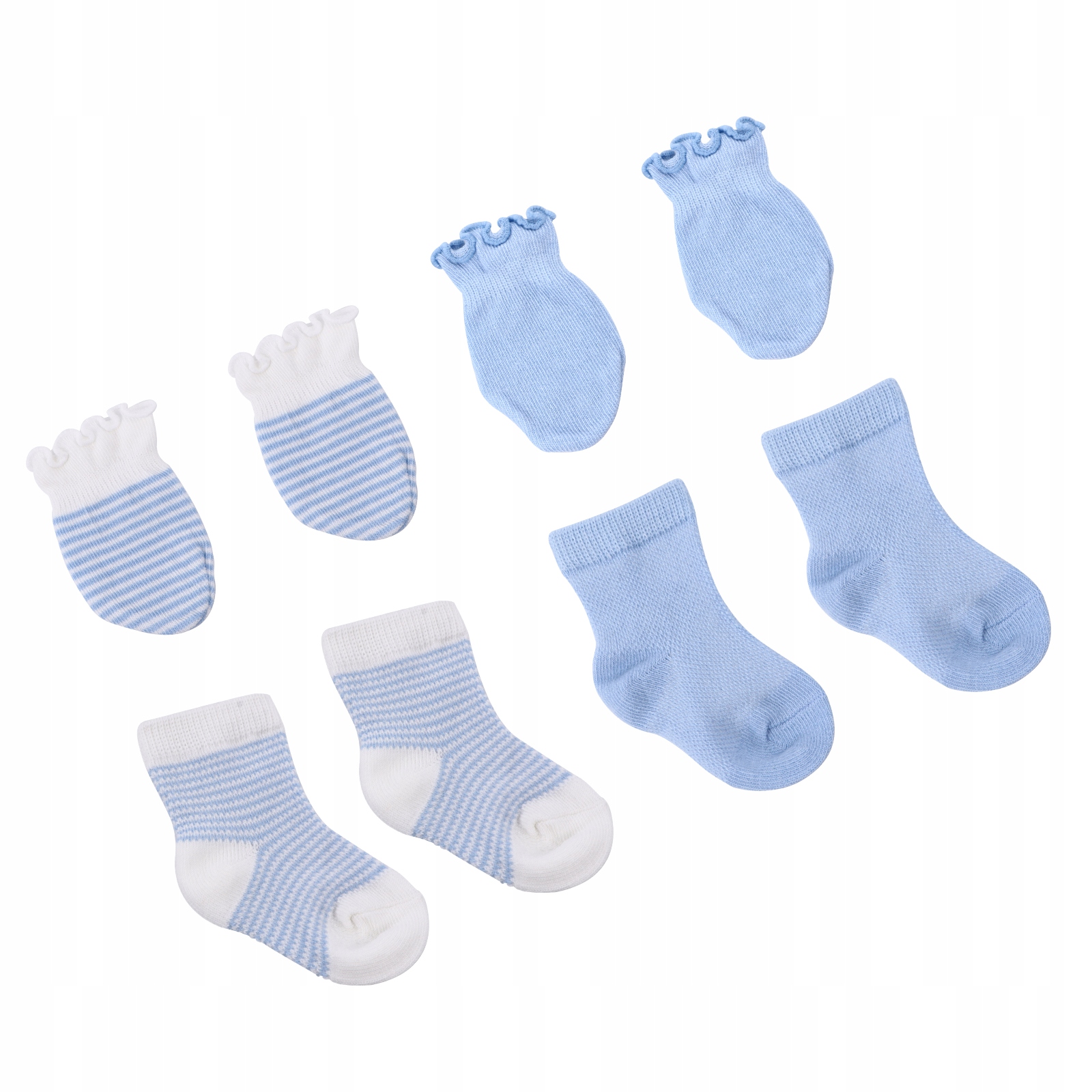 CHŁOPIEC NIEMOWLĄT UBRANIA PREZENTOWE RĘKAWICE W PASKI