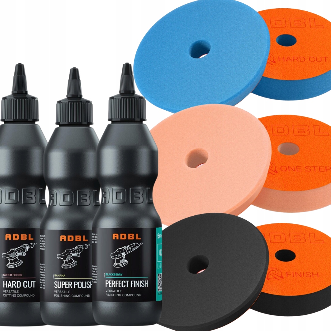 Adbl Roller zestaw padów polerskich Da 125 3szt. Pasty Polerskie 3 Szt.