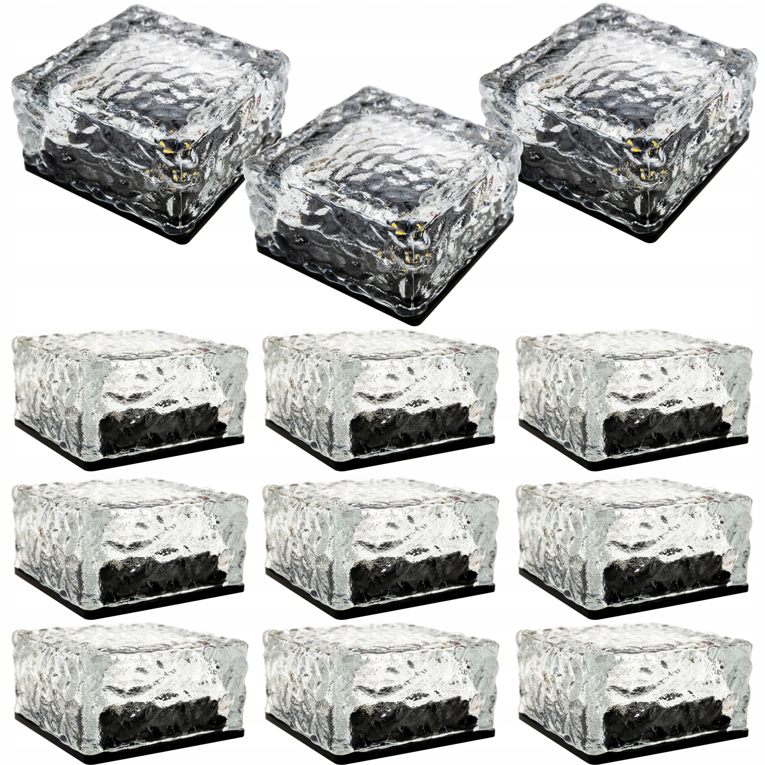 Lampy Solarne Ogrodowe Led Najazdowe 12x Kostka Lodu 10x10 Na Taras Altany