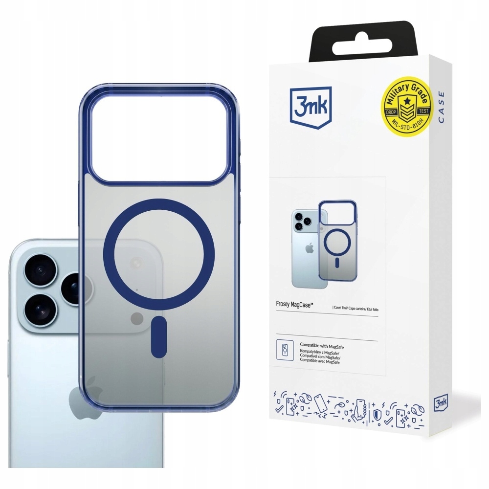 Etui 3mk Frosty MagCase na iPhone 17 Pro Max niebieskie 3mk Protection