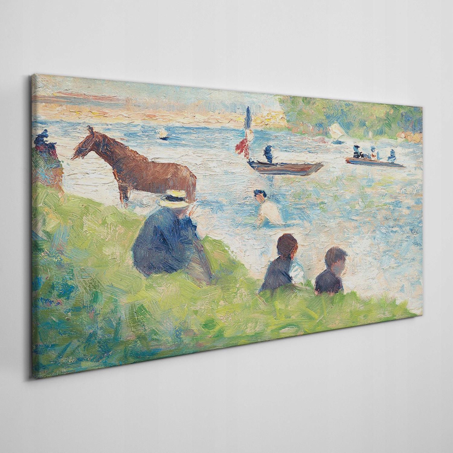 

Obraz na ramie płótno Postacie malarstwo 140x70 cm
