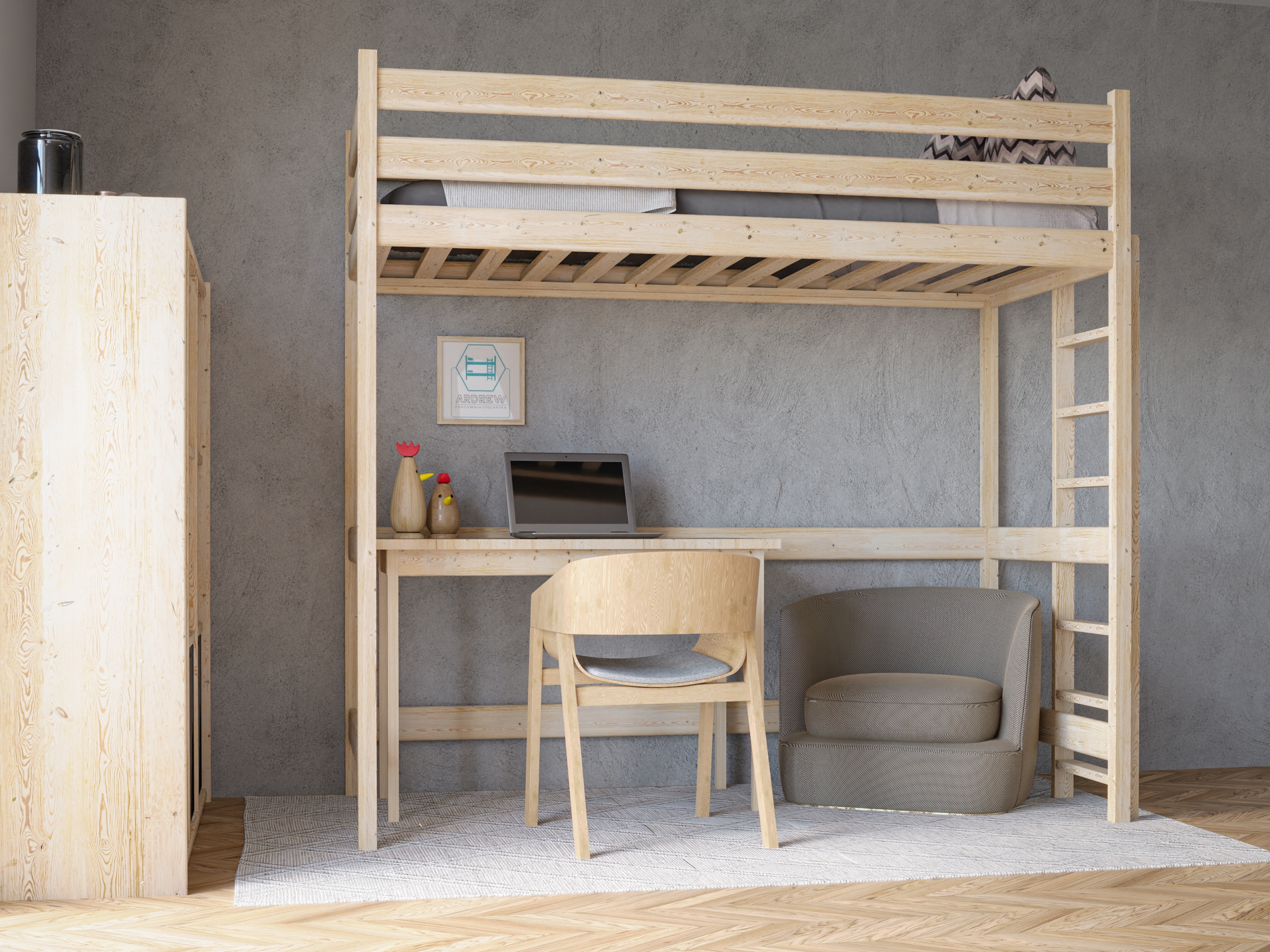 ŁÓŻKO ANTRESOLA TADEK + Typ łóżko piętrowe