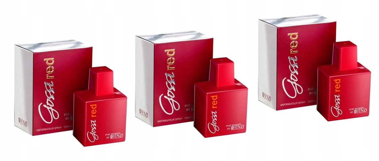 JFenzi Gossi Red Women 3x100 ml parfémovaná voda