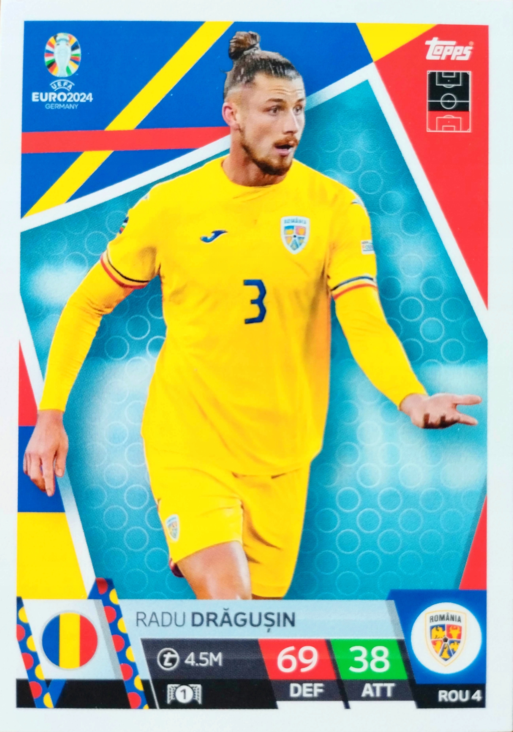 Euro 2024 Topps Match Attax Rou 4 Radu Dragusin Rumunia