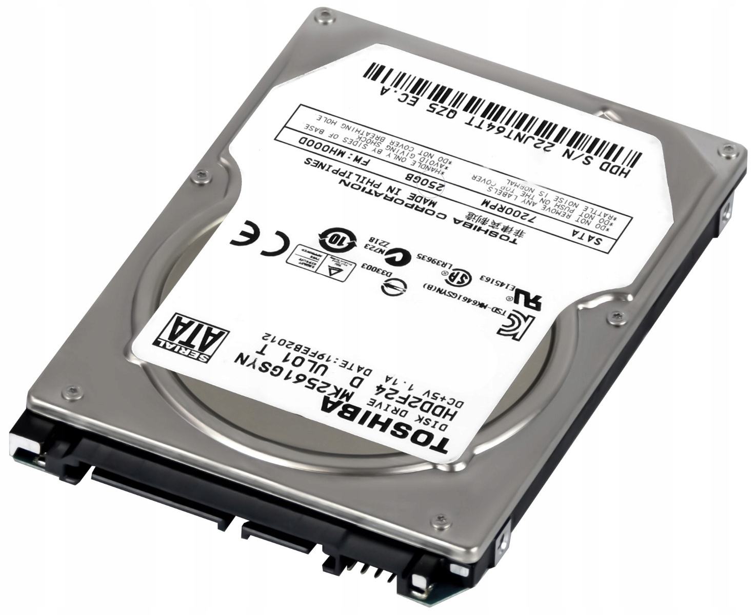 TOSHIBA 250GB 7.2K 16MB SATA II 2.5'' MK2561GSYN Model HDD2F24