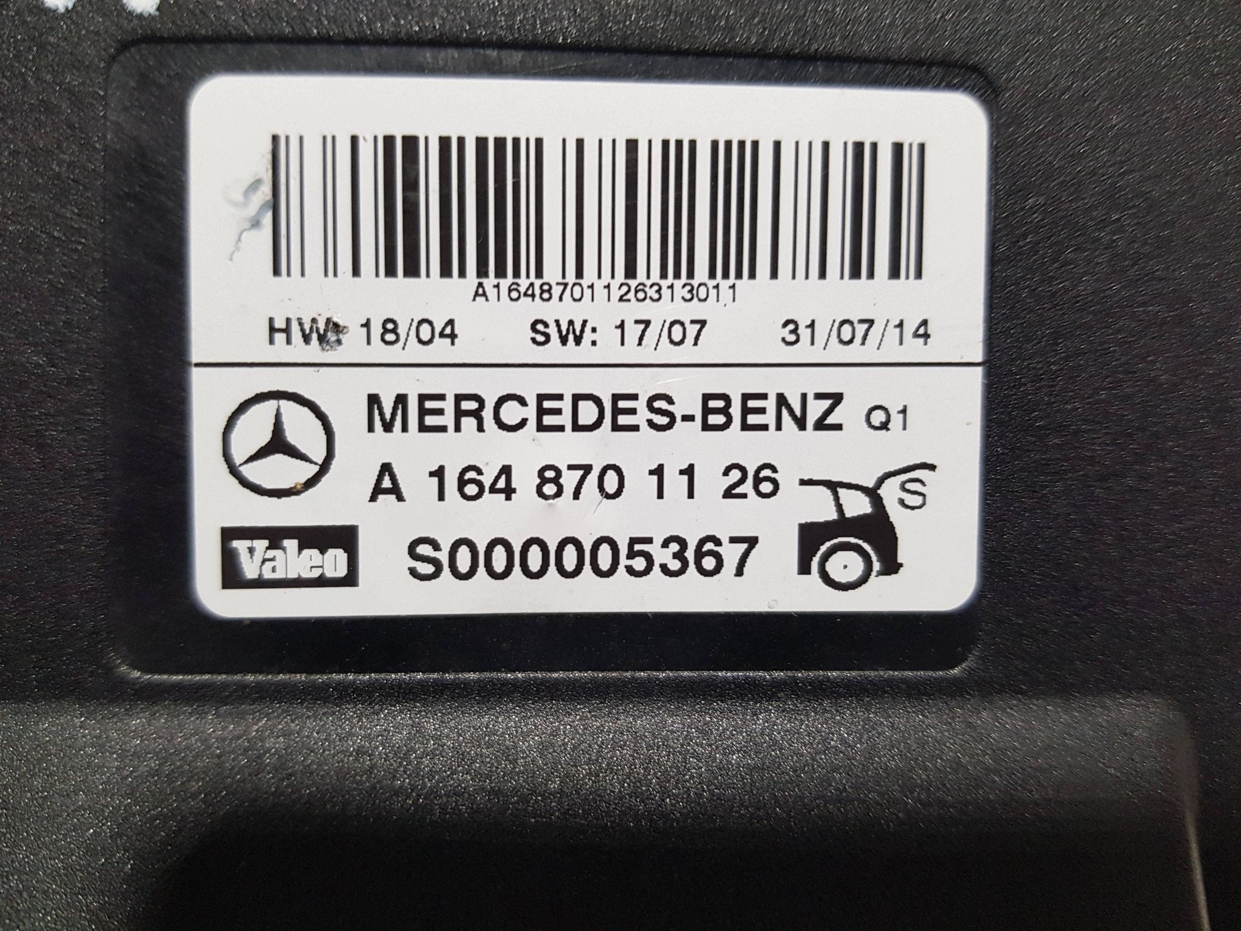 MERCEDES modul Computer Bedienteil heckklappe heck MERCEDES ML W164
