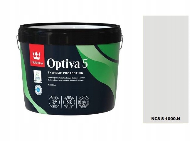 

Tikkurila Optiva Matt 5 lateksowa 9L Ncs S 1000-N