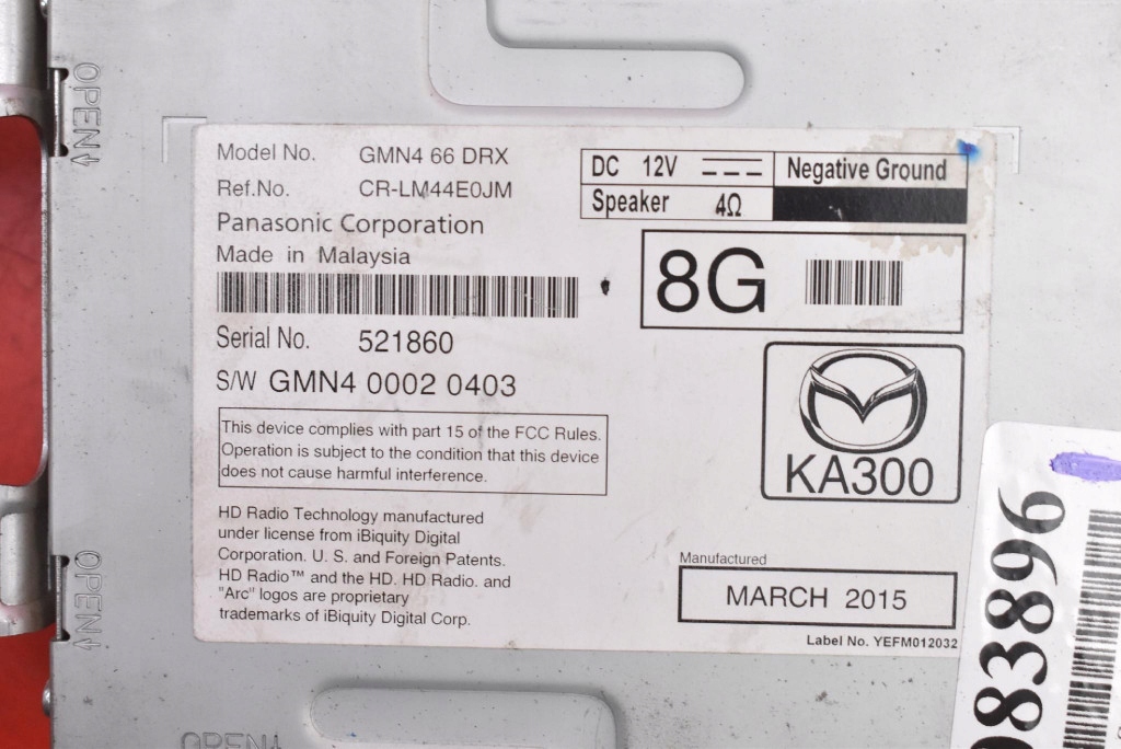 control unit module RADIA GMN466DRX MAZDA 6 3 III GJ 12-15