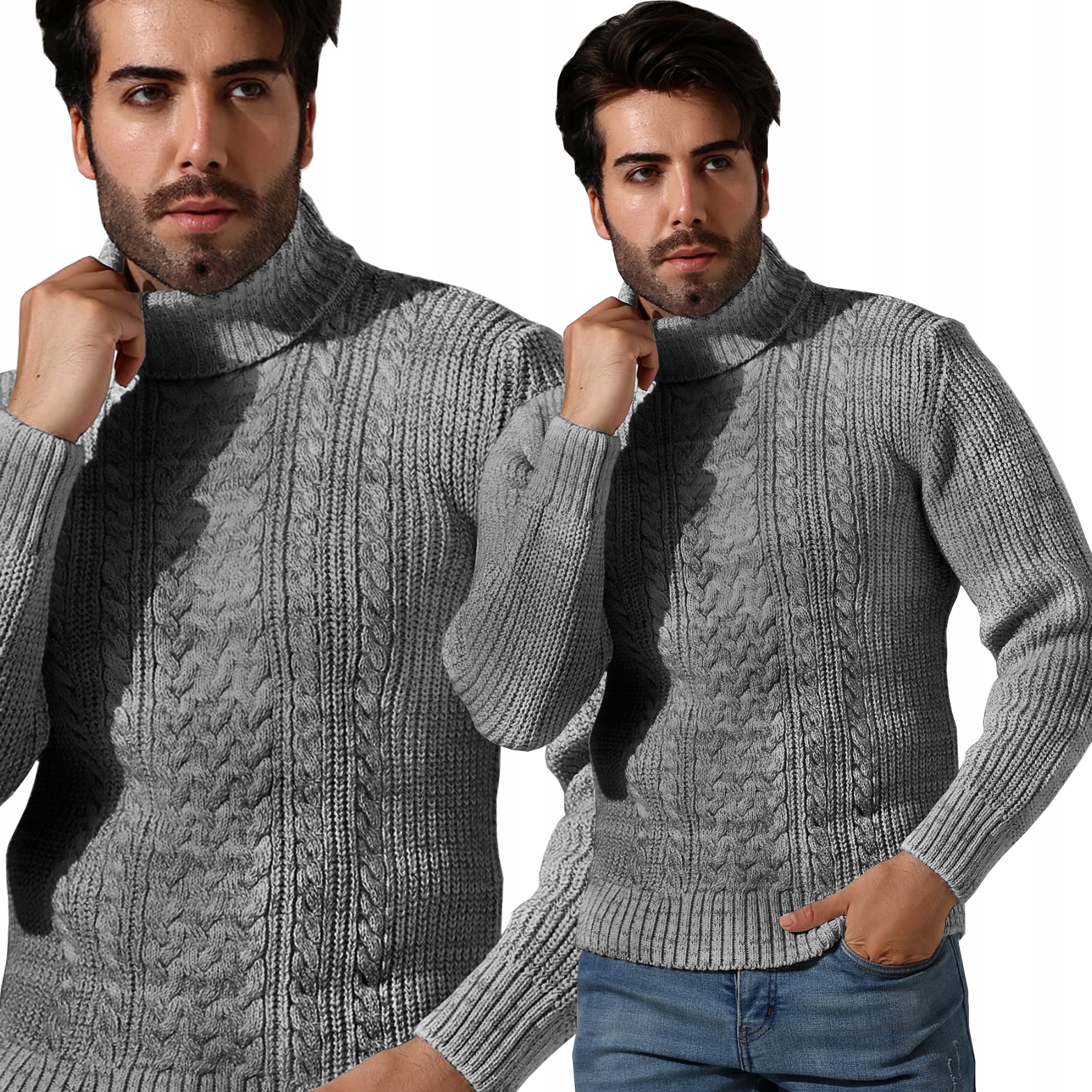 Pánský svetr Mikina Rolák Stojáček Vlna Silný Teplý