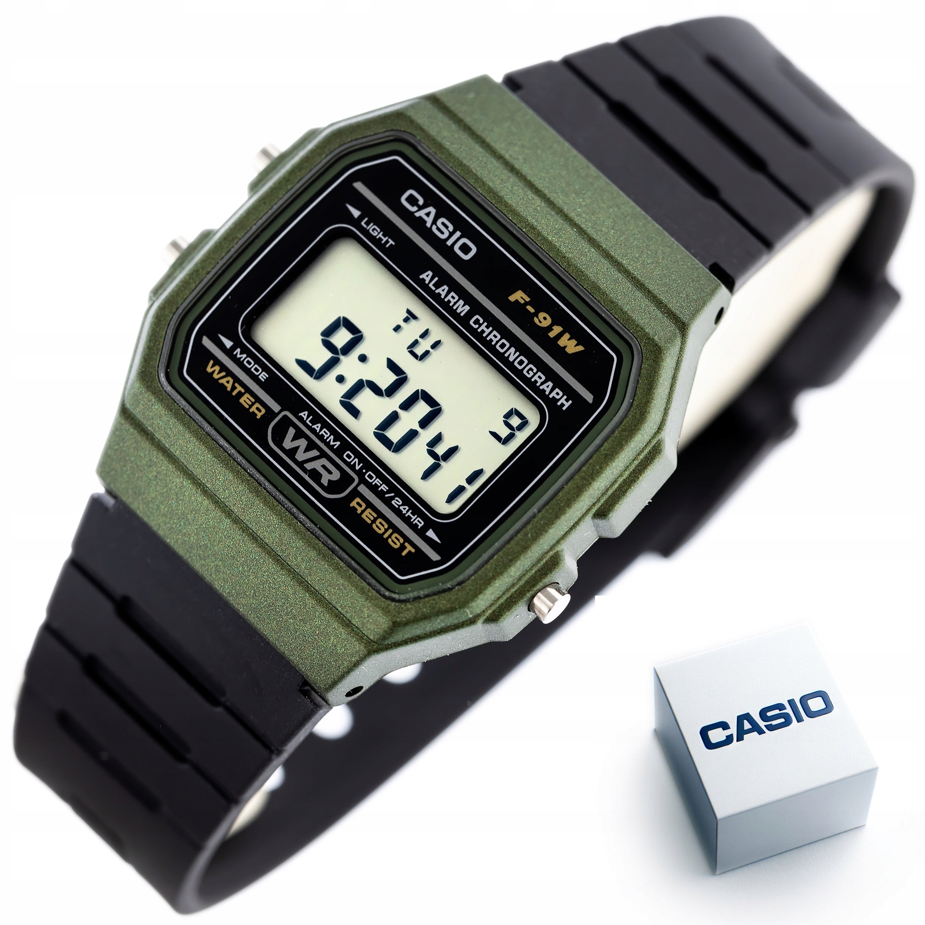 Zegarek Męski Czarny Casio F-91WG-9QDF Pudełko Prezentowe