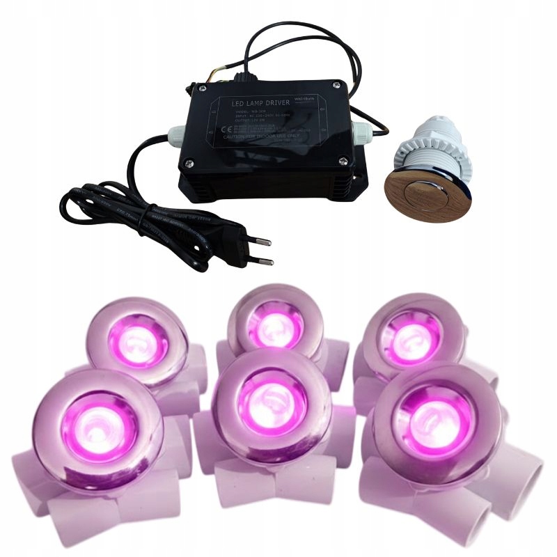 Led Hydromasážní Trysky Pro Zahradní Jacuzi Sada 6 Kusů Osvětlení