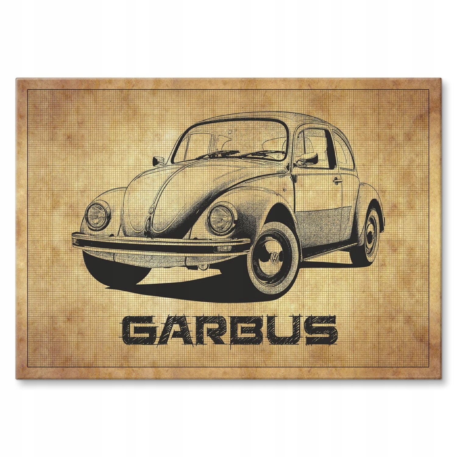 Dárek Plakát kovový Plech auto Garbus