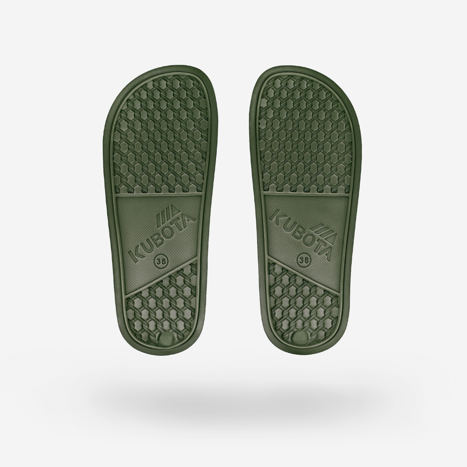 MĘSKIE KLAPKI NA BASEN 45 KUBOTA GUMOWE KHAKI LEKKIE SPORTOWE 45 Kolekcja Basic Multicolor