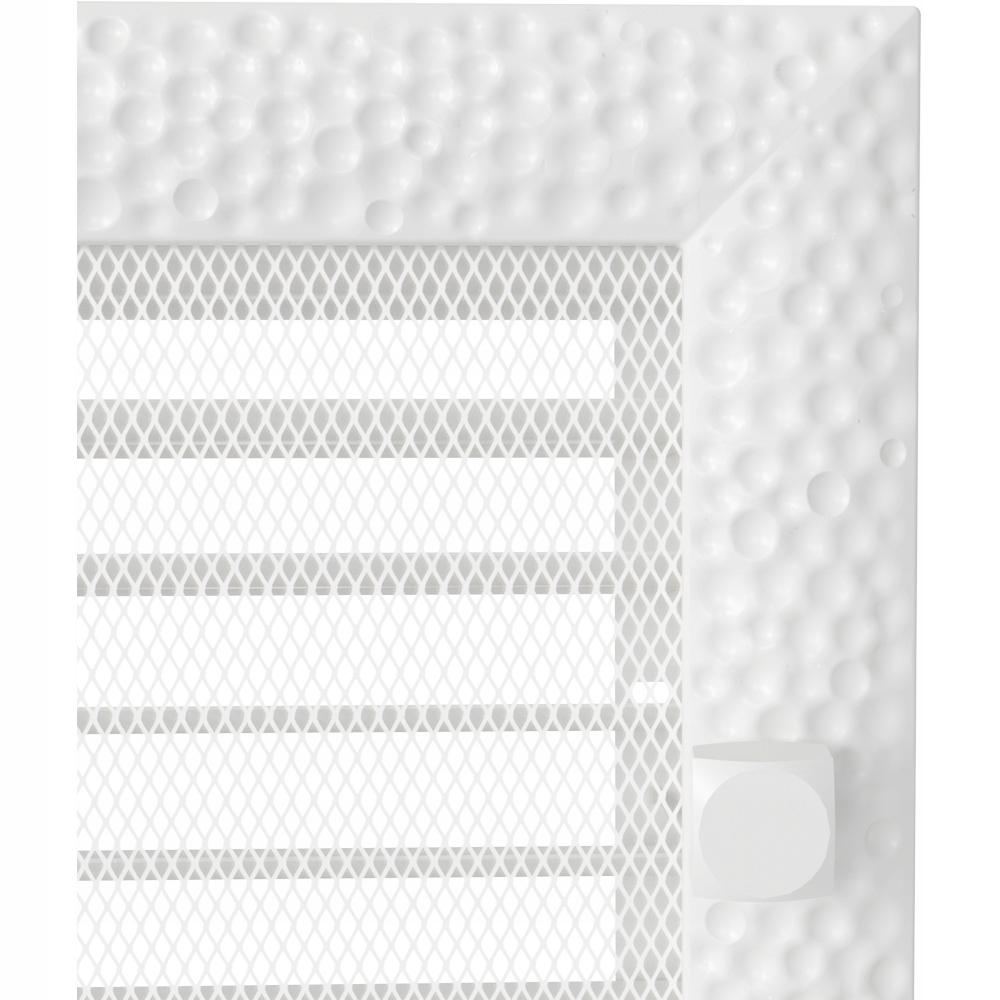 Krbová ventilačná mriežka Venus 22x22 biela s žalúziou