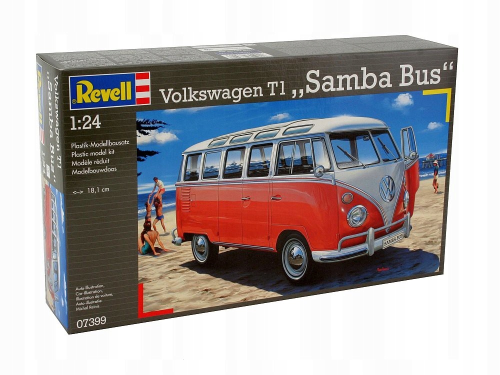 1/24 Slepovací auto Vw T1 Samba Bus Revell