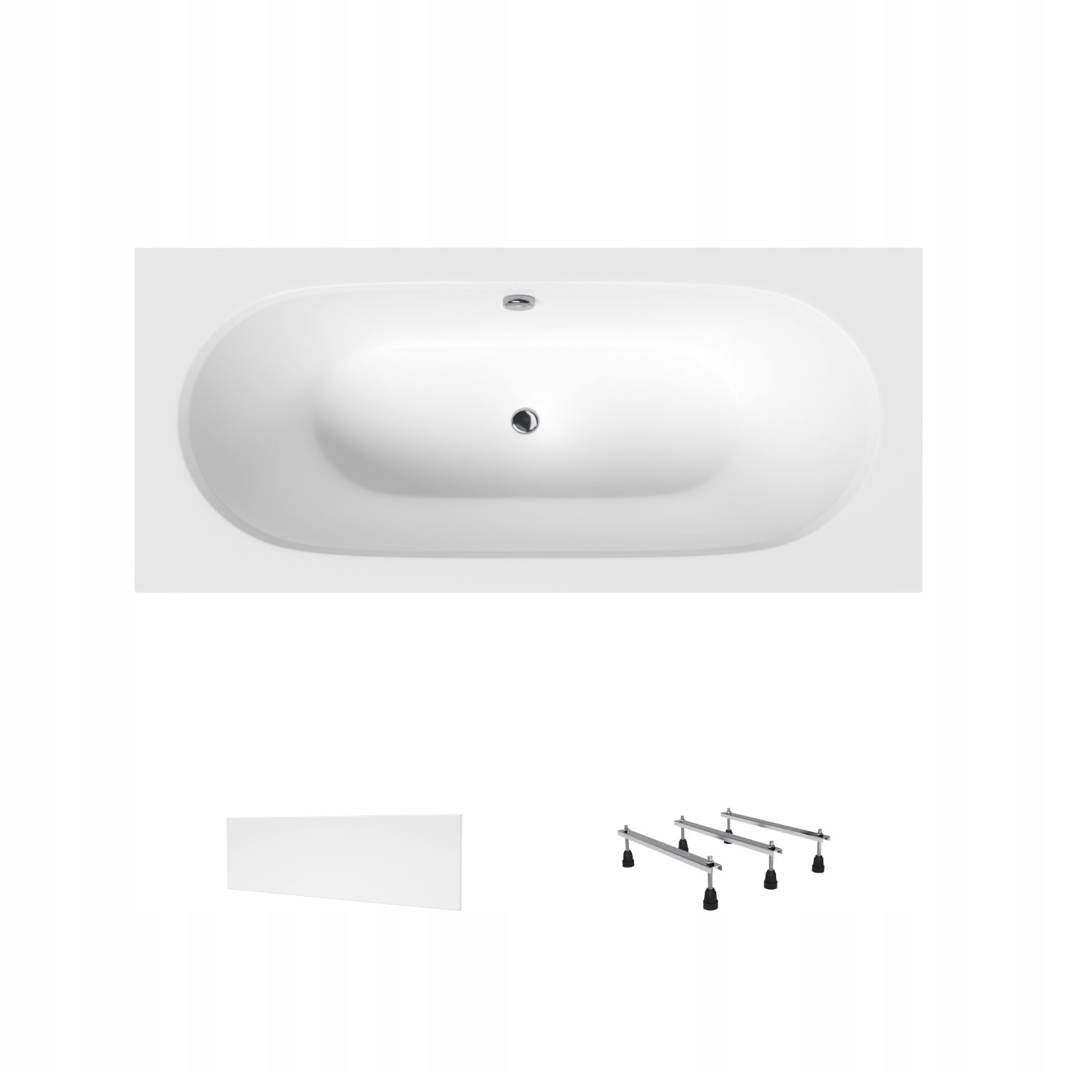 Wanna akrylowa Helmken Vienna 180 х 80 Panel biały Nóżki 23099004