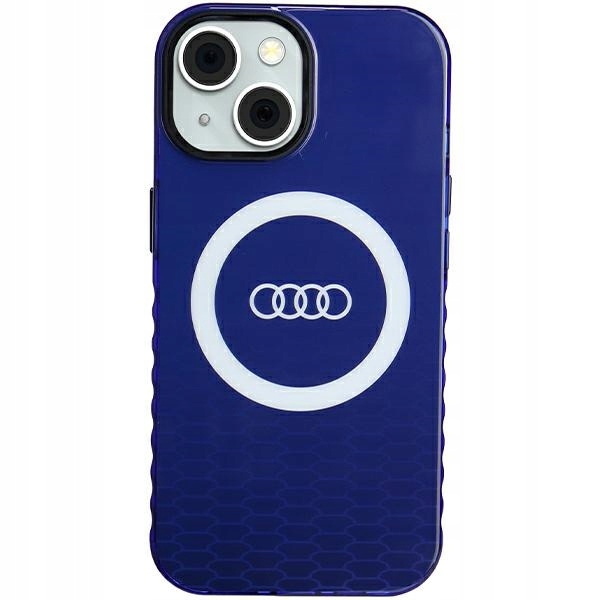 Etui Audi IML Big Logo MagSafe na iPhone 15 14 13 niebieskie Audi