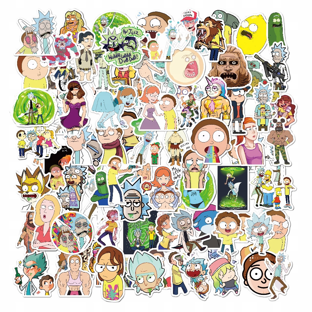 Rick&Morty Bomb Sticker Набор Наклеек