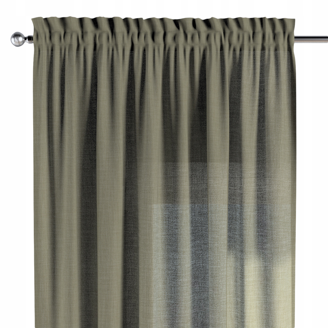 Záves na kanáli s ofinou 1 ks 130x260 cm zelený