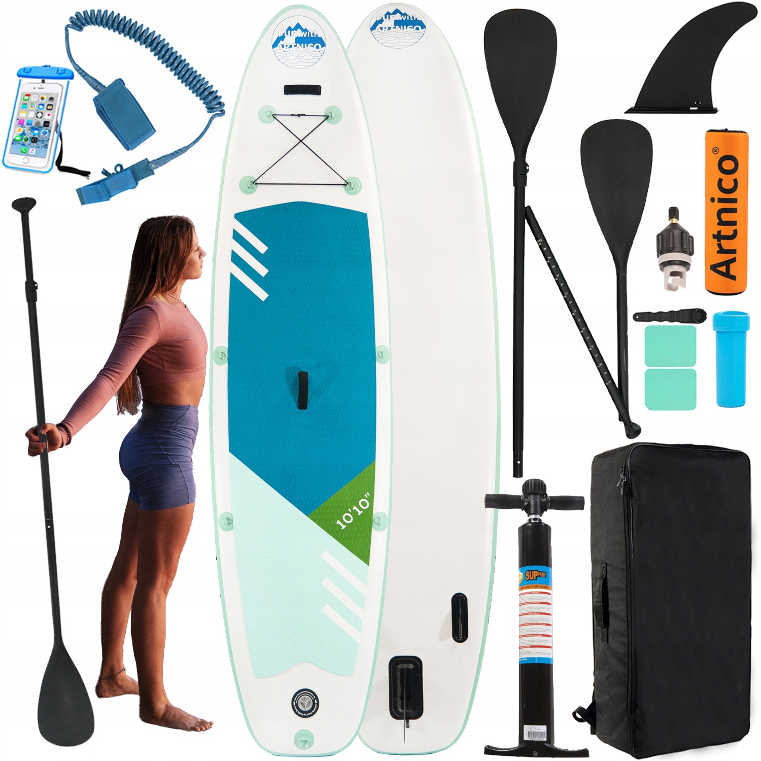 nafukovací paddleboard pro plavání 330 cm Komplet pádla pumpa