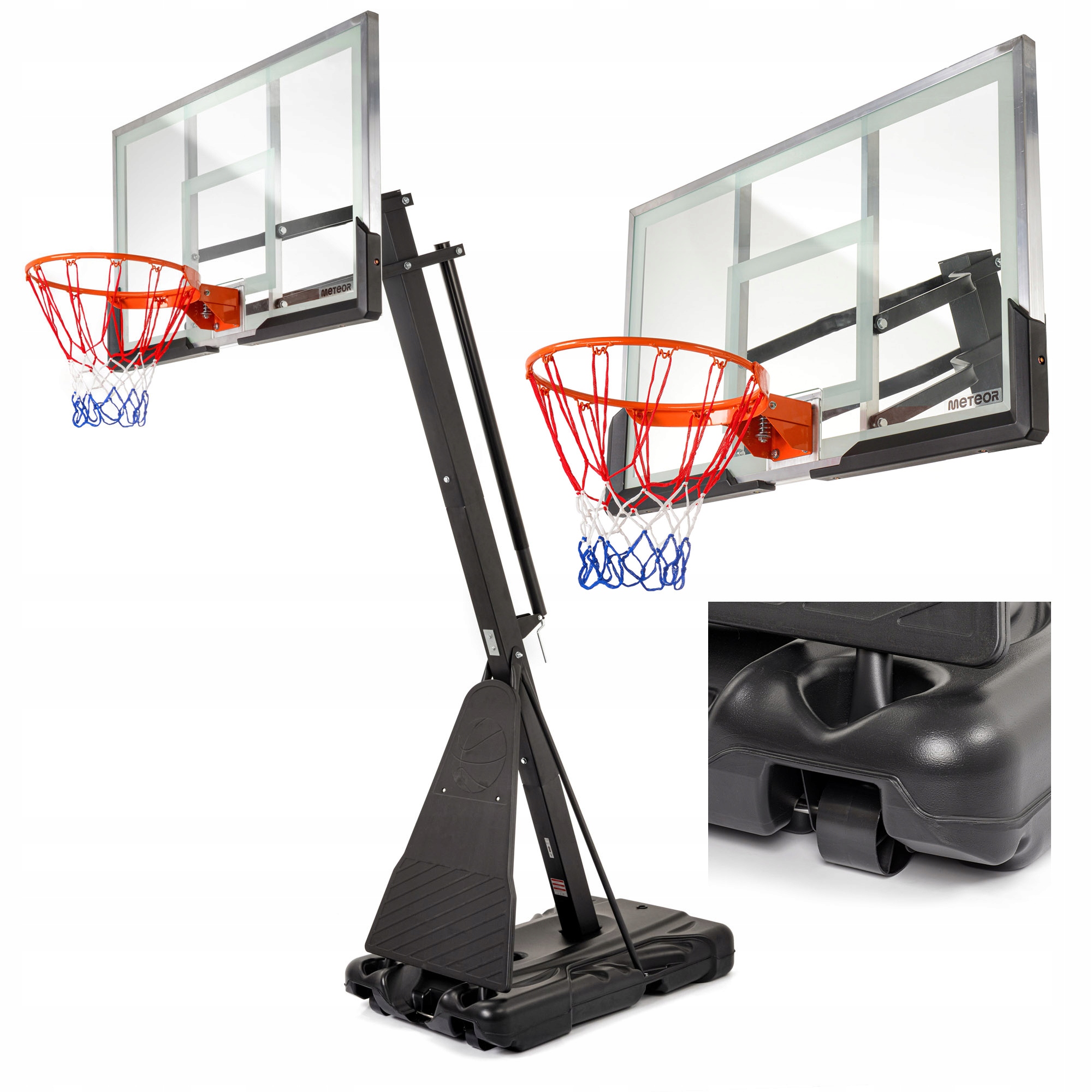 Kosz Do Koszykówki Regulowany Zestaw Mobilny Wolnostojący Meteor Atlanta