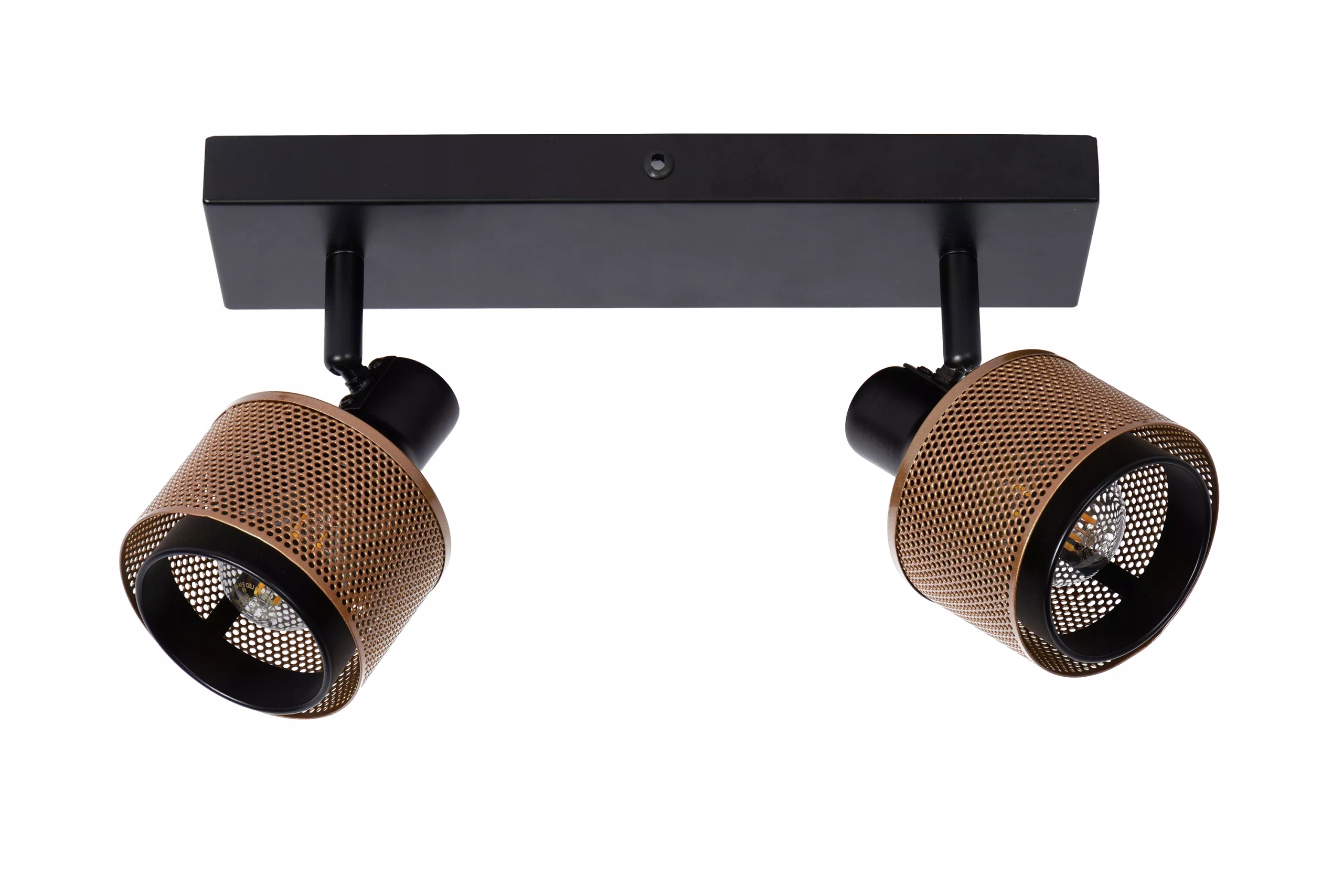 Stropní svítidlo s reflektory, černá, zlatá, 2 body Lucide