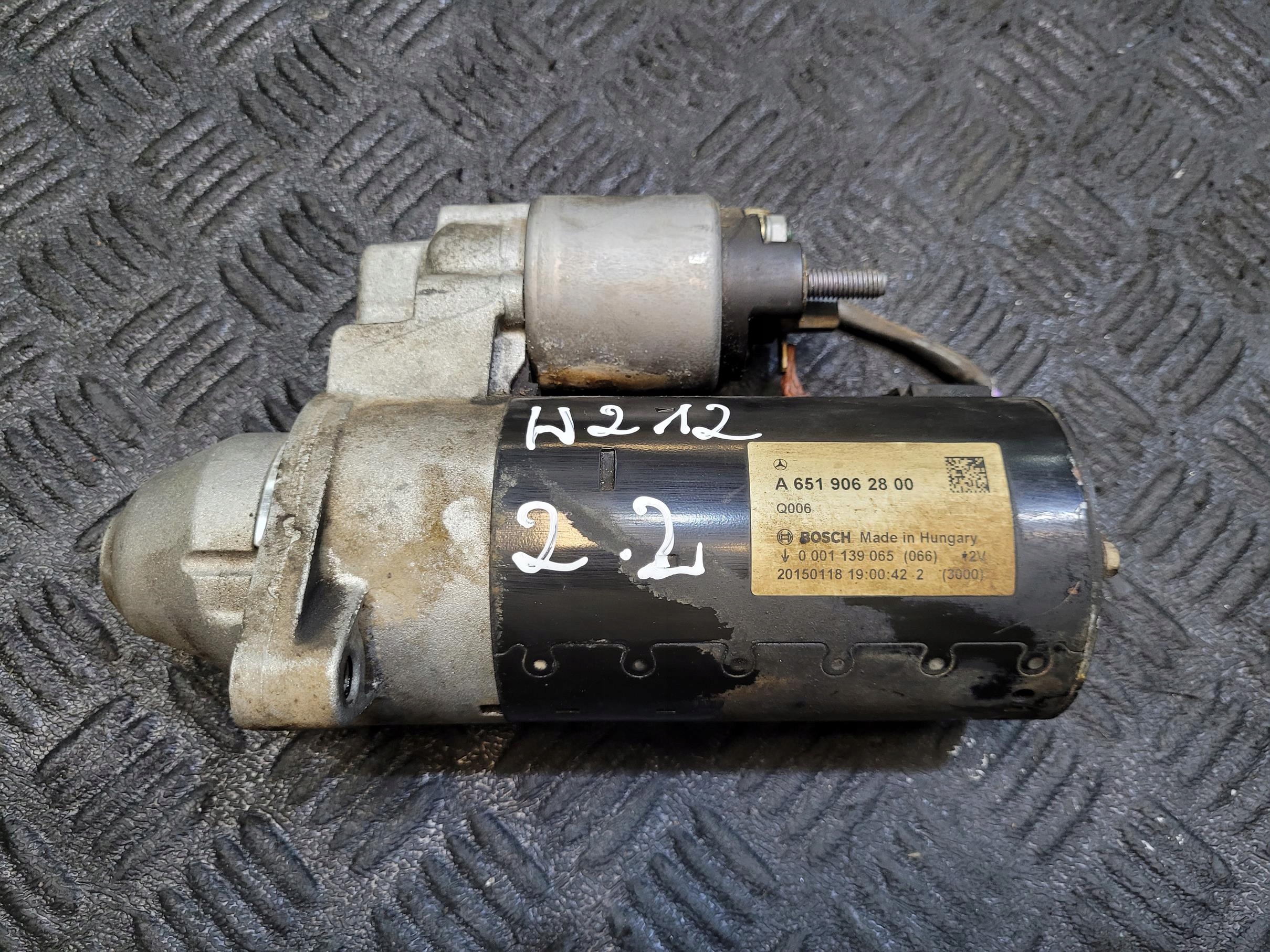 starter A6519062800 MERCEDES E W212 2.2 D CDI