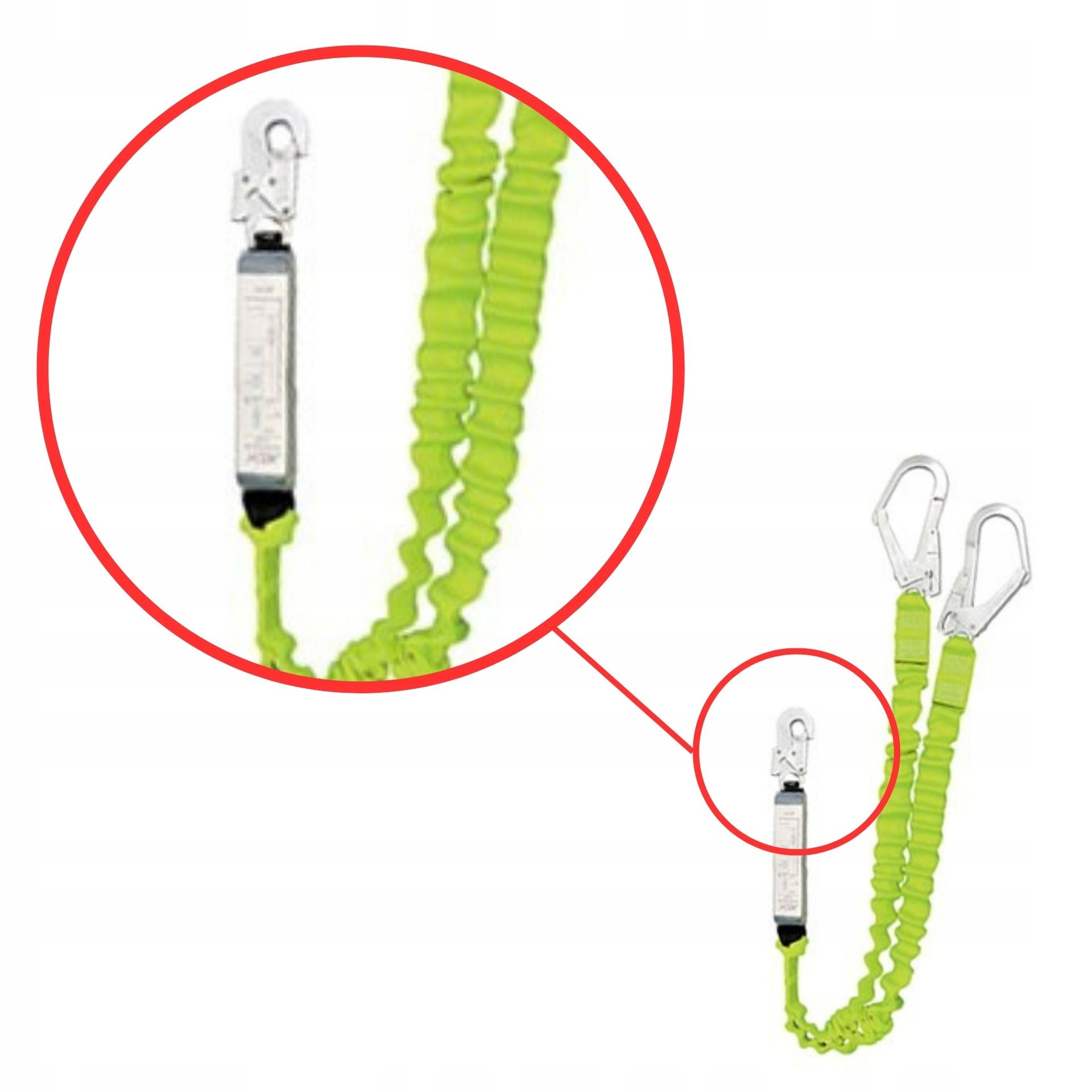 Amortyzator bezpieczeństwa linka do szelek DO PRACY NA WYSOKOŚCI Kod producenta linka bezpieczeństwa do szelek lina bhp