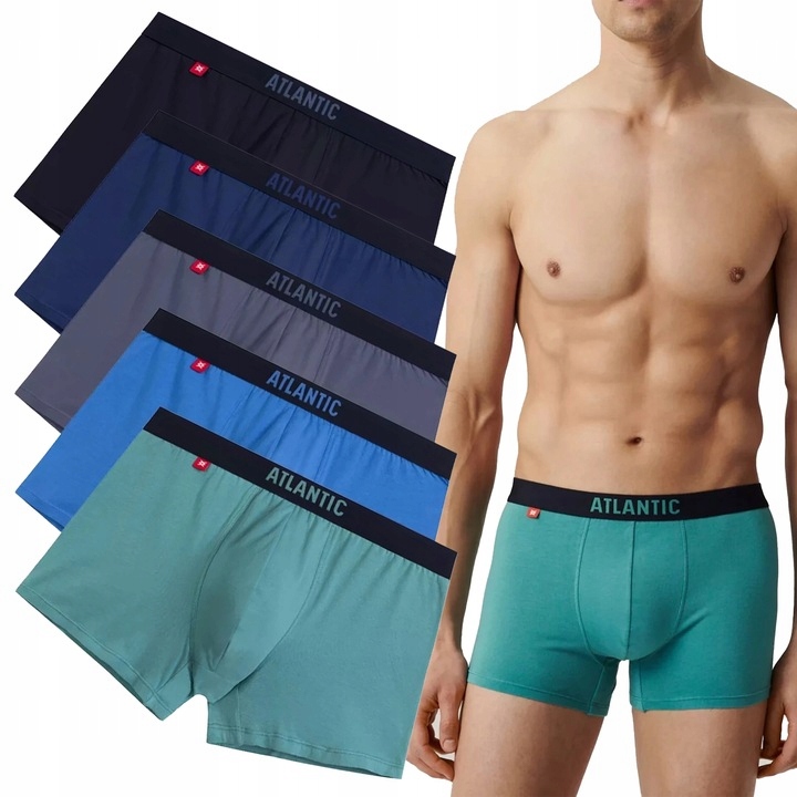 Pánské Boxerky Atlantic 5SMH004/ZEMĚ/HRA/MÉNĚ/IND/NIEC XXL