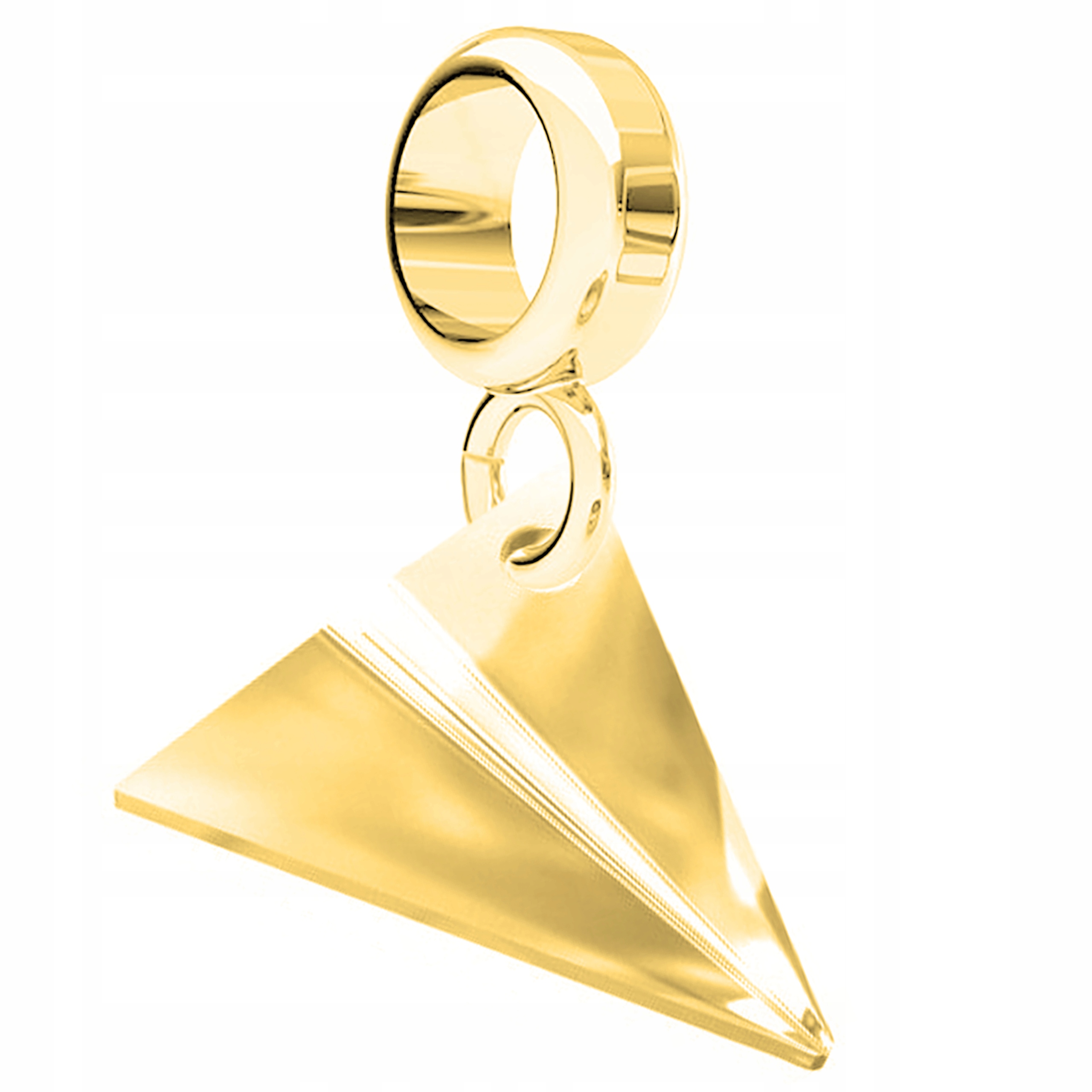 Zlatý přívěsek s letadlem Plane Papírové letadlo Letadlo Stříbro 925