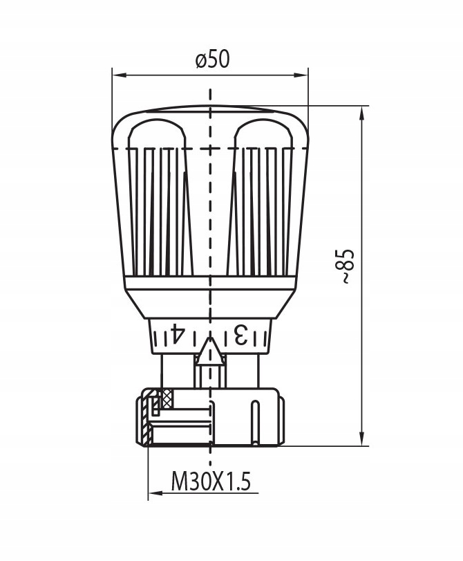 VALVEX GŁOWICA TERMOSTATYCZNA VIRGO TYP GZ 03 EAN (GTIN) 5907451900833