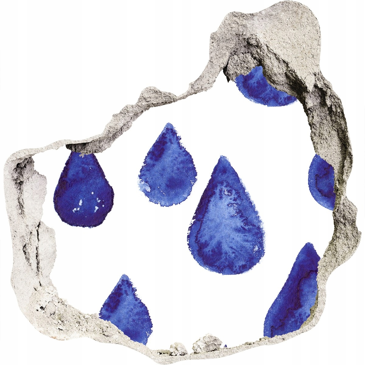 

Fototapeta dziura na ścianę Niebieskie krople