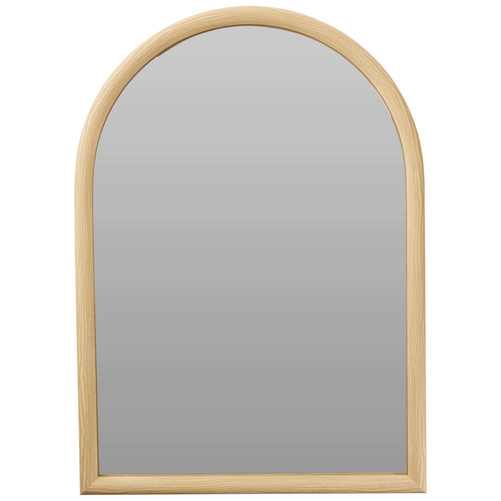 Lustro Dekoracyjne Wiszące Łukowe Naturalne 70X50 CM Do Salonu