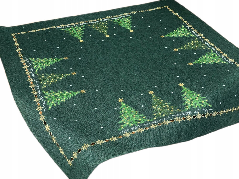 

Obrus świąteczny 85x85 cm choinki zielony