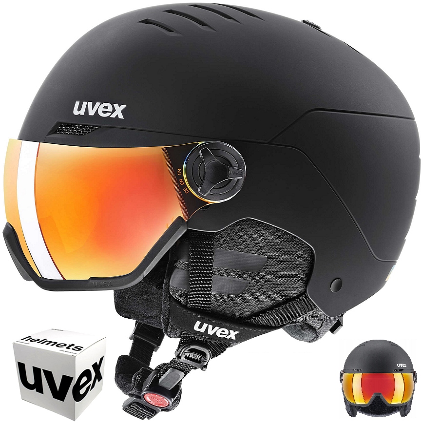 Snowboardová lyžařská přilba Uvex Wanted Visor 54-58 cm, černá matná
