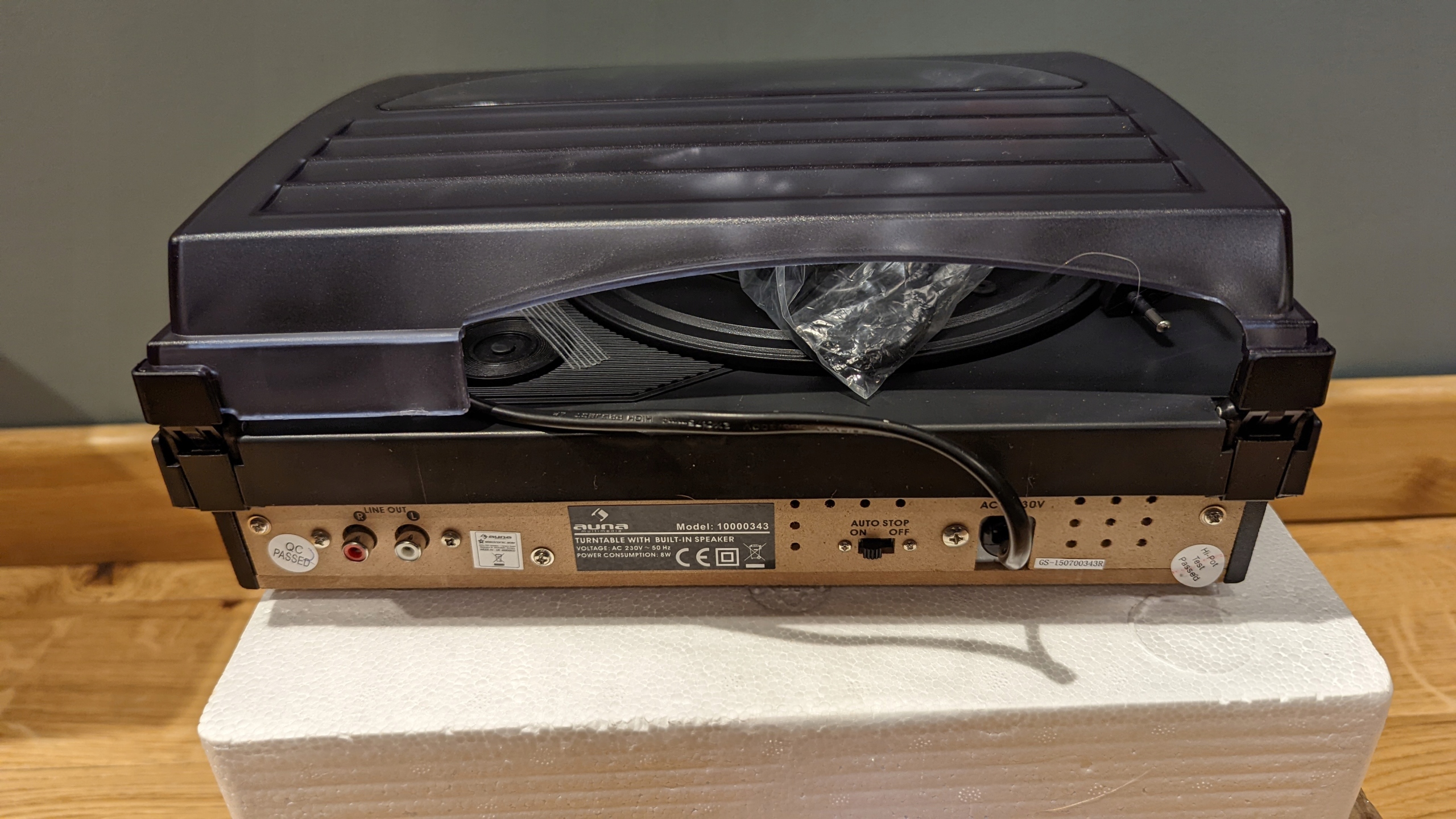 Gramofon Auna TBA-928 srebrny Wysokość produktu 12.5 cm