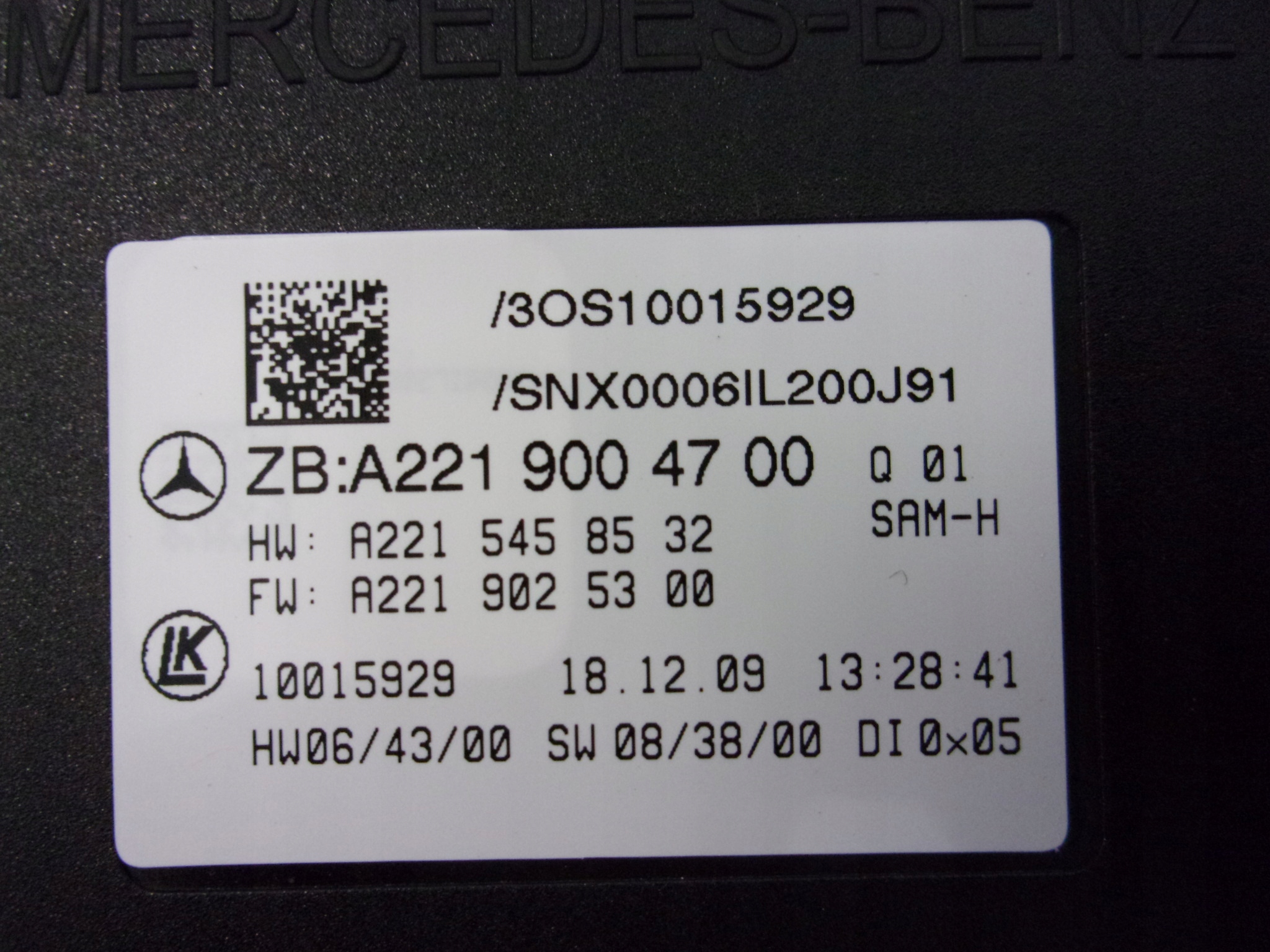 W216 CL 500 module control unit SAM A2219004700