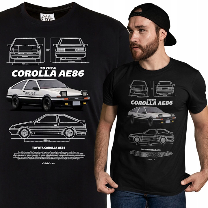 FÉRFI AUTÓS AJÁNDÉK PÓLÓ COROLLA AE86 INITIAL D2