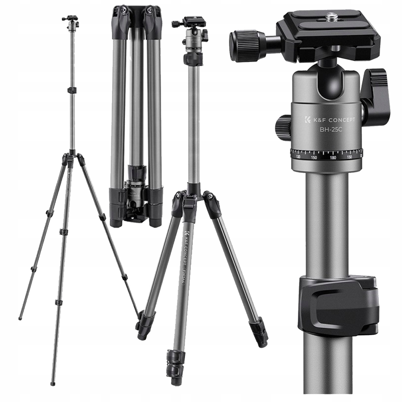 K&f Ultralehký stativ pro fotoaparát kamery 1,1 kg Pro