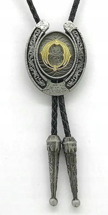 Kravata country western bolo podkova s iniciálou O olek olga olaf ofelia