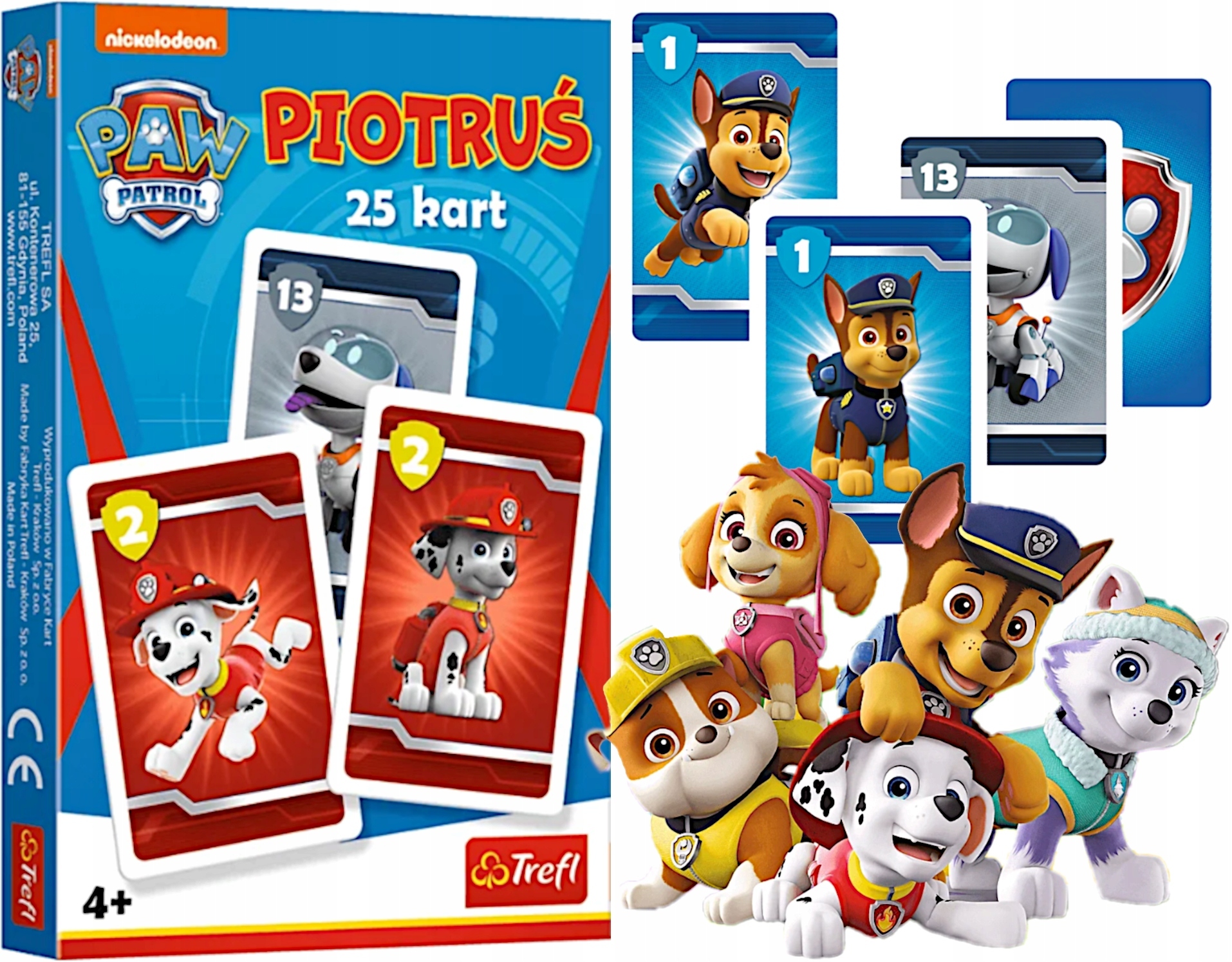 

Karty Do Gry Gra Piotruś Psi Patrol Paw Patrol 4L+
