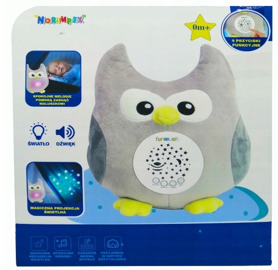 SOWA PRZYTULANKA PROJEKTOR POZYTYWKA SZUM USYPIACZ Marka NORIMPEX
