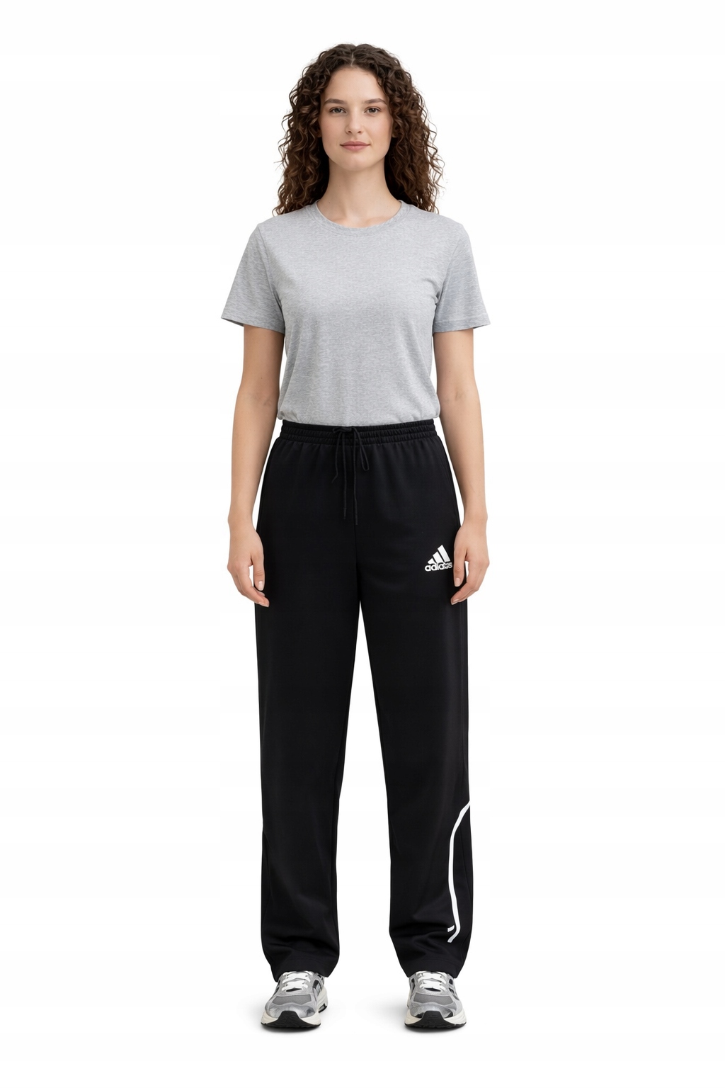 Adidas Černé Teplákové Kalhoty Rovné S Bílými Lampasy S I1I