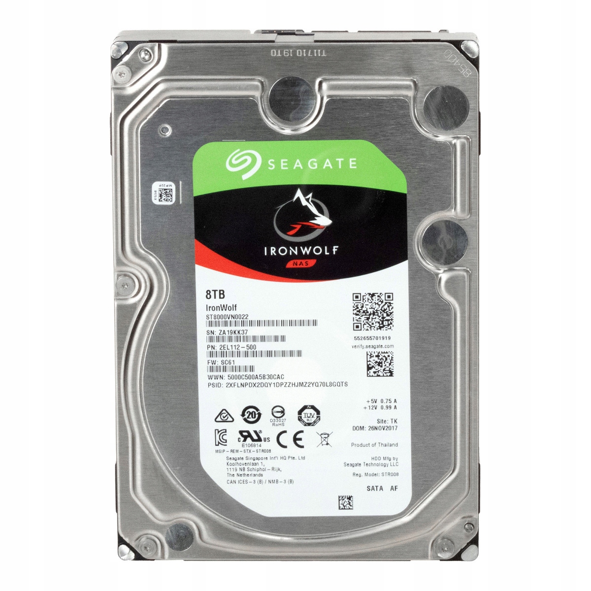 Seagate Ironwolf Nás 8TB 7.2K 256MB Sata III 3.5'' ST8000VN0022