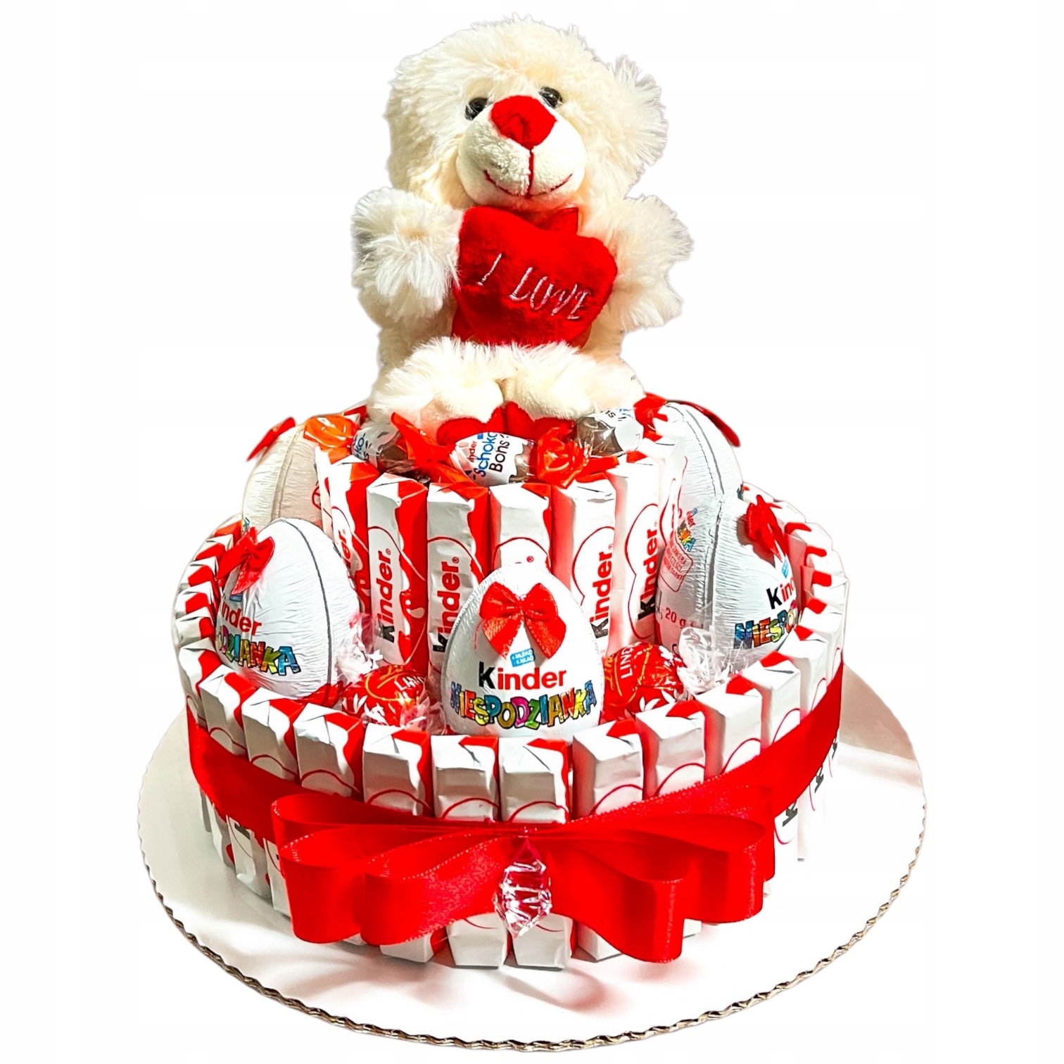 Zestaw prezentowy Tort na Urodziny Walentynki Rocznica Ślub Dla Mamy Taty